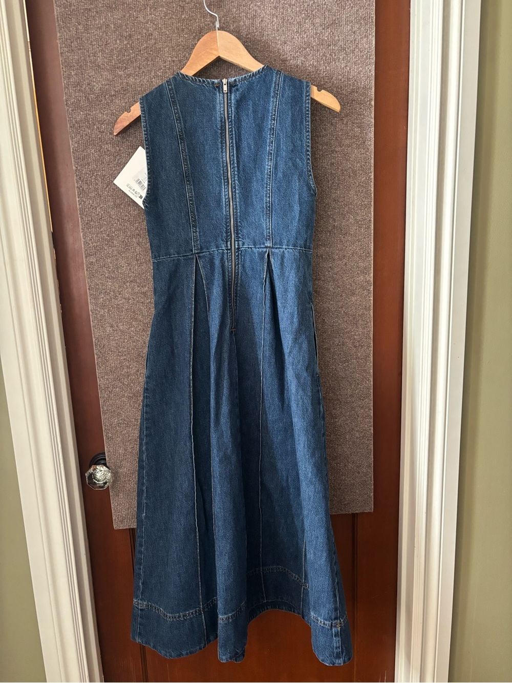 Brand New Blue Denim Midi Dress - Picture 2 of 8